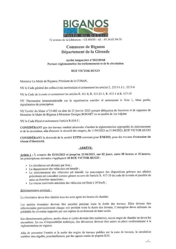 thumbnail of ARRETE 2023-0168 – RUE VICTOR HUGO